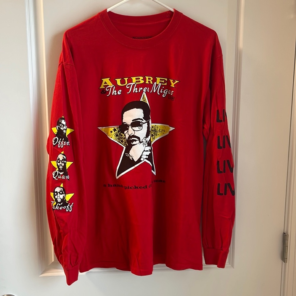 Drake / Migos “Aubrey & The Three Migos” 2018 Tour Tee Sz. Large